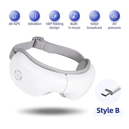 3D Vibration Eye Massager Heating Airbag Kneading Relax Massager Relieve Eye Fatigue Relaxes Eye Muscles Eye Care Tools