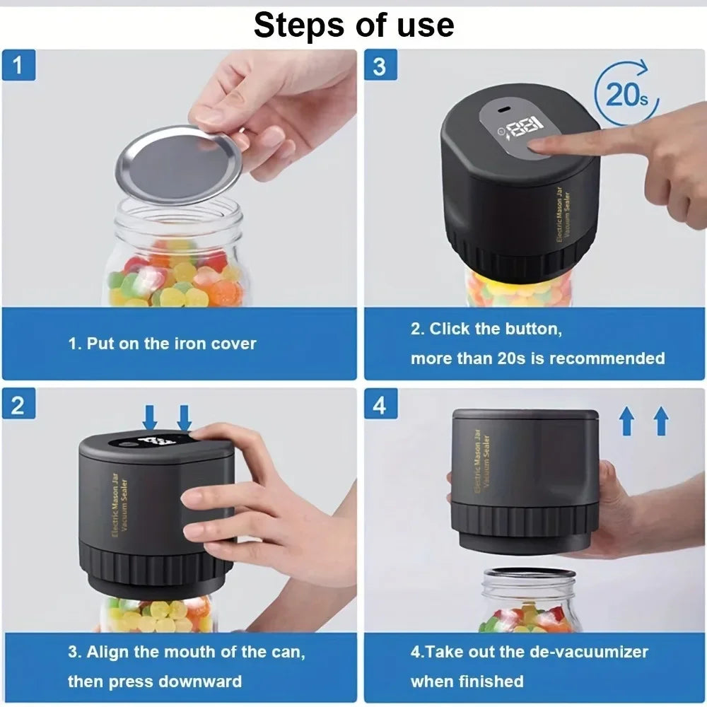SealMaster Pro Kit Electric Mason Jar Vacuum Sealer Kit - ElectronAge
