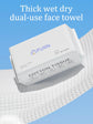 100PCS Natural Disposable Face Towel Travel Facial Cleansing Wet And Dry Makeup Remover Pearl Cotton Soft Makeup Nonwoven Towel