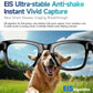 8MP camera smart glasses with 1080P HD video recording, 4K resolution, metal semi-rimless design, photochromic lenses