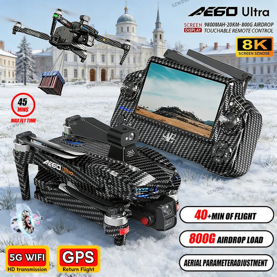 New AE60 GPS RC Drone 8K Professional HD Camera - ElectronAge