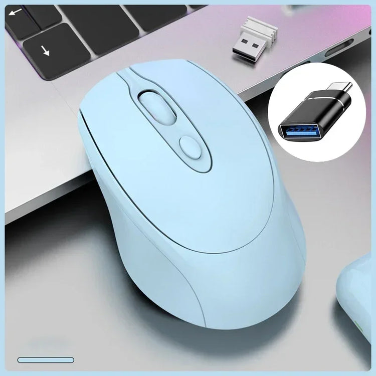 Wireless Computer Mouse Rechargeable 2.4G Bluetooth-Compatible - ElectronAge