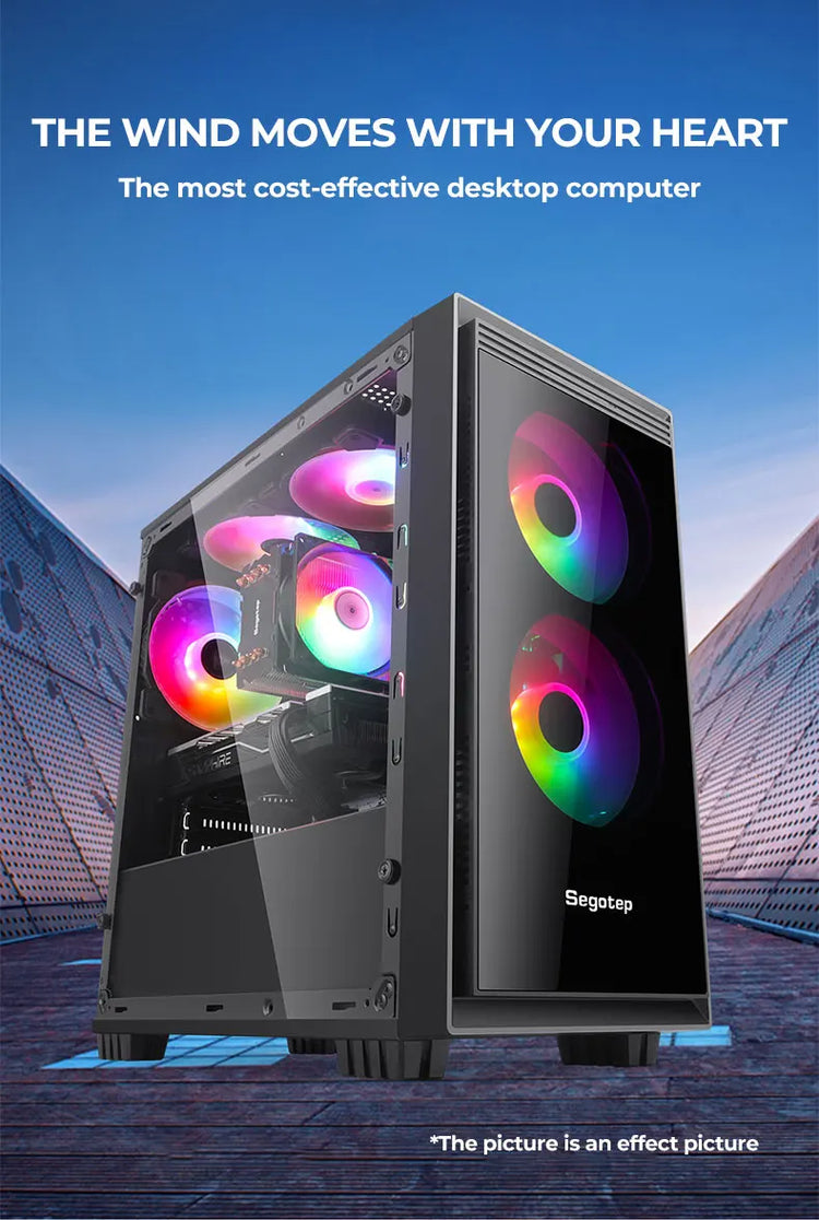 Aotesier Gaming PC With AMD A8-7680 Processor/16 GB RAM/512G SSD/Windows 11 Home with AMD Radeon R7 Graphics white pc gamer - ElectronAge