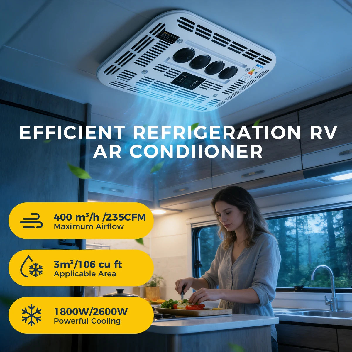 RV Rooftop Parking Air Conditioner 12V/24V DC - ElectronAge