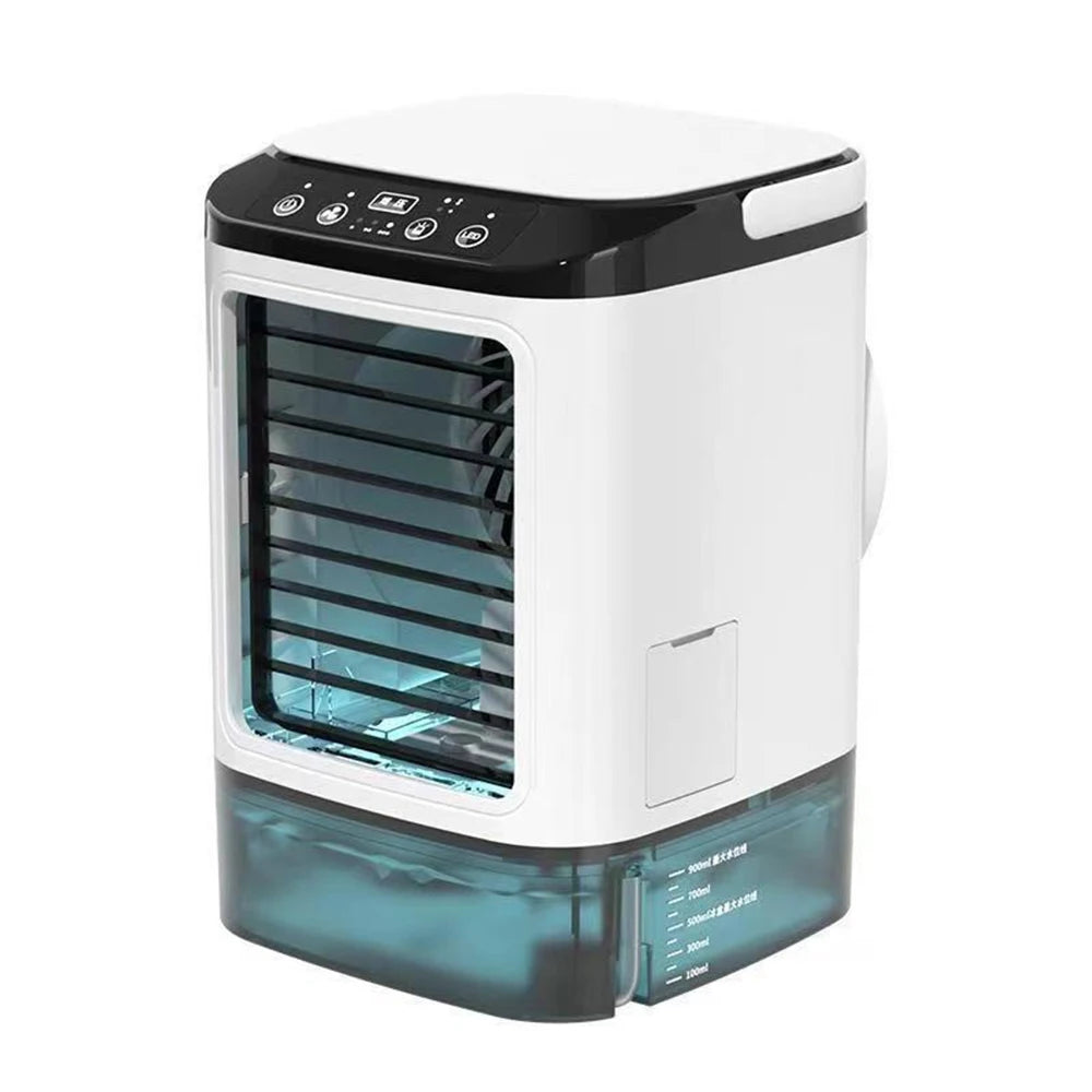 USB Portable Air Conditioner Fan Mini 3 Gears Home Desktop Cooling Fan LED Night Lamp Air Cooler for Room Office Camping 선풍기 - ElectronAge