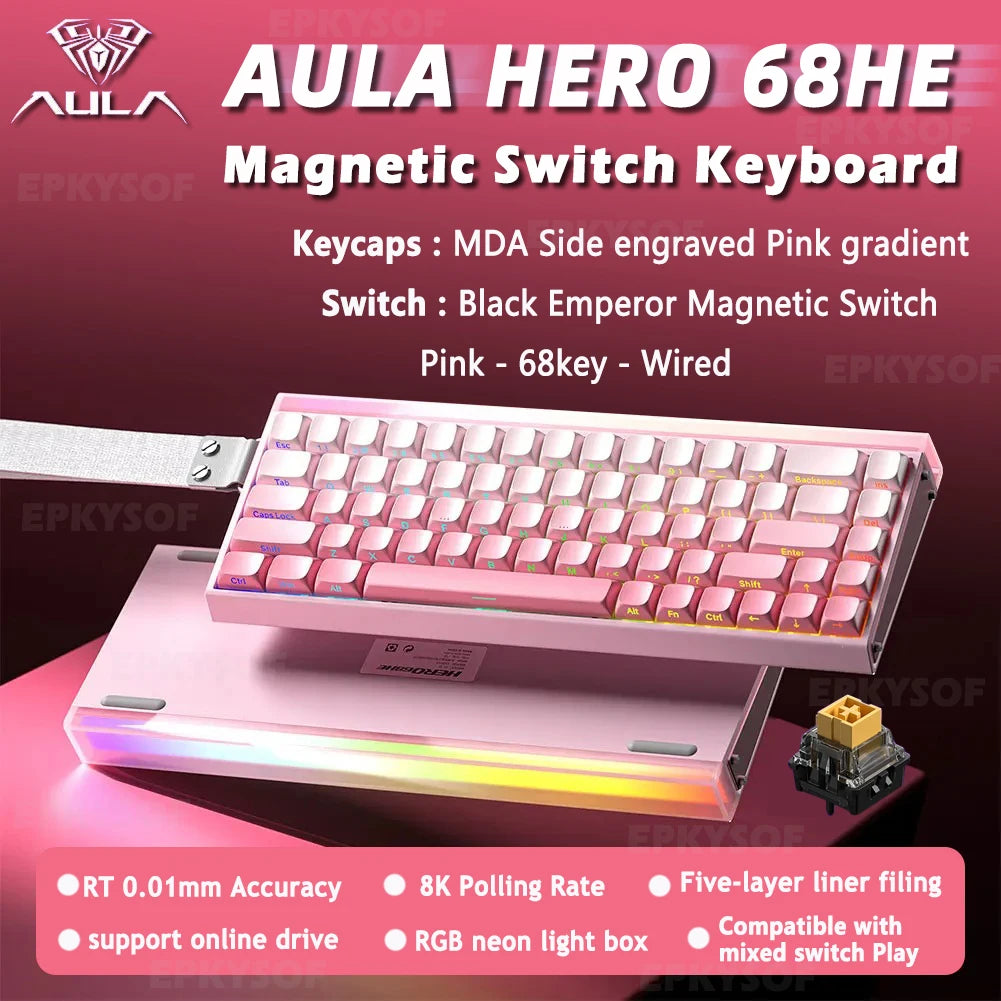 AULA HERO 68HE Magnetic Switch Keyboard - ElectronAge
