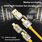 240w 4-in-1 Fast Charging Data Cable Type-c To Type-c Zinc Alloy Cable For Iphone15 Samsung Huawei Xiaomi