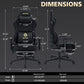 Hommpa 350lbs Gaming Chair Suede Fabric with Speakers - ElectronAge