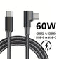 90 Degree Elbow USB C Fast Charge Cable For iPhone 17 16 15 Pro Max Samsung Xiaomi Redmi POCO OnePlus Nylon Braided Type C Cable