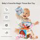 Soft Plush Baby Tissue Box Toys Animals Farm with Sound Montessori Toys Early Education Sensory Toy Boy Girl Infant Newborn Gift