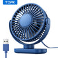 TOPK Mini Portable fan Standing fans for Room Camping,Rechargeable Electric USB Personal Fan Desk Table Stand Fan Table for Home