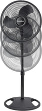 16-Inch Adjustable Pedestal Fan with 3 Speeds, Wide Oscillation for Bedroom, Kitchen, Office - Black