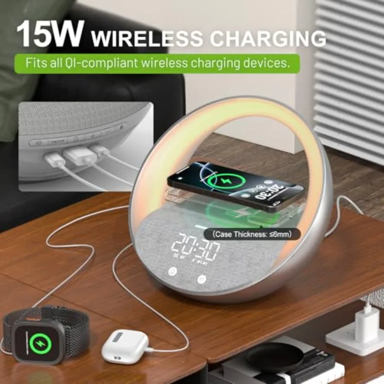Bluetooth Alarm Clock, Sunrise Simulation Wake Up Night Light - ElectronAge