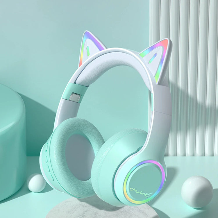 QearFun RGB Cat Ear Bluetooth Headphones - ElectronAge