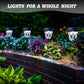 10 Pack solar powered small tube Light and shadow lamplawn lamp light is suitable for courtyard garden lawndecoration landscape