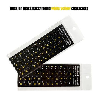 1PC Black Keyboard Stickers Russian Language Alphabet For Computer PC Dust Protection Laptop DIY Accessories
