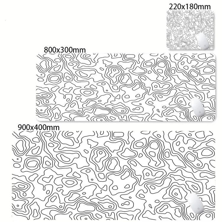 Admisitr XXL Desk Mat Black And White Strata Liquid Mousepad - ElectronAge