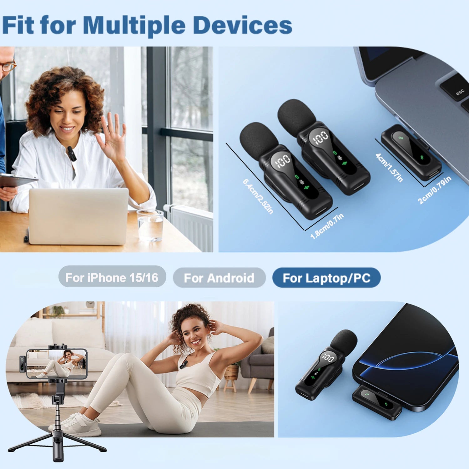 Tahnuhna Professional Wireless Lavalier Microphone - ElectronAge