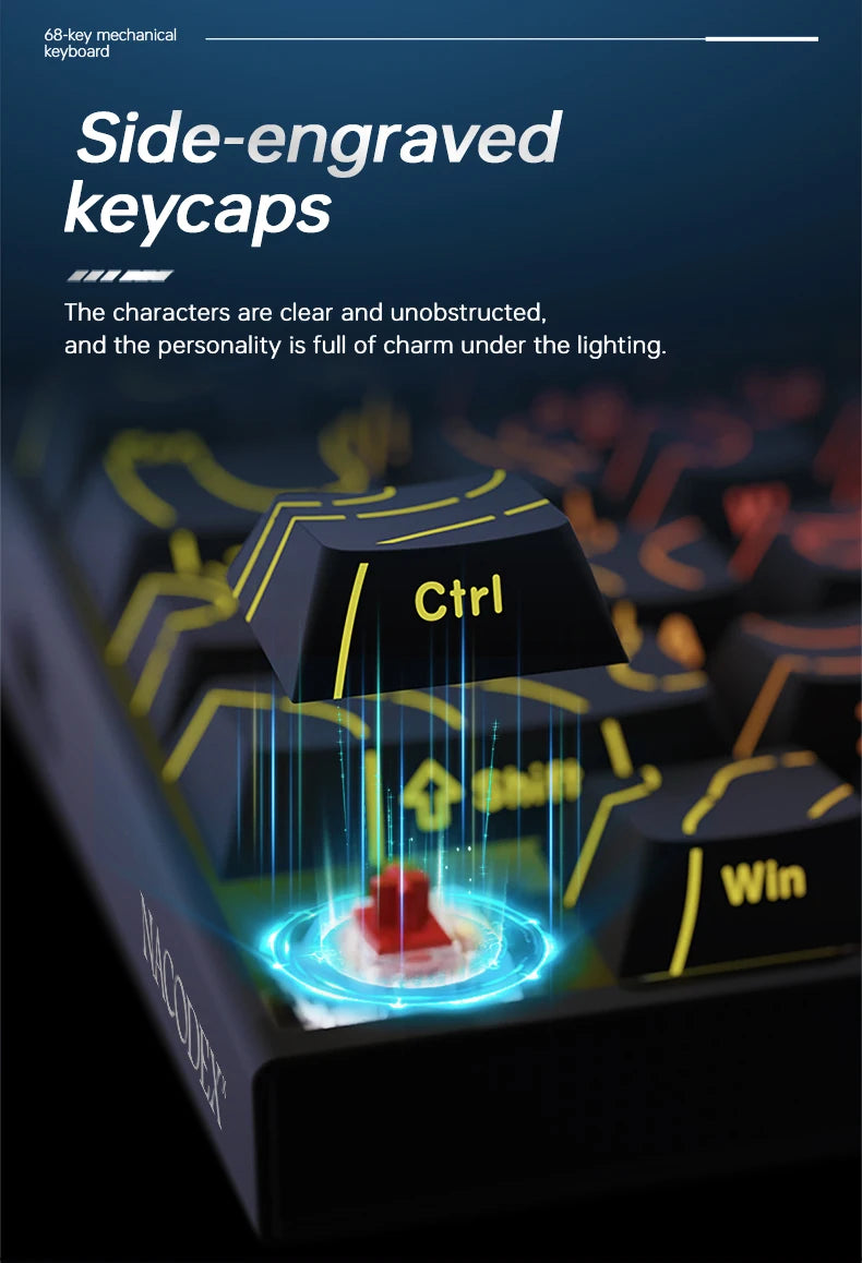 Ajazz NK68 Mechanical Gaming Keyboard - ElectronAge