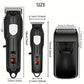 Professional Rechargeable Hair Clipper Hair Trimmer with 8 Limit Combs, LCD Display, Adjustable Blade for Men, Barbers, Home Use