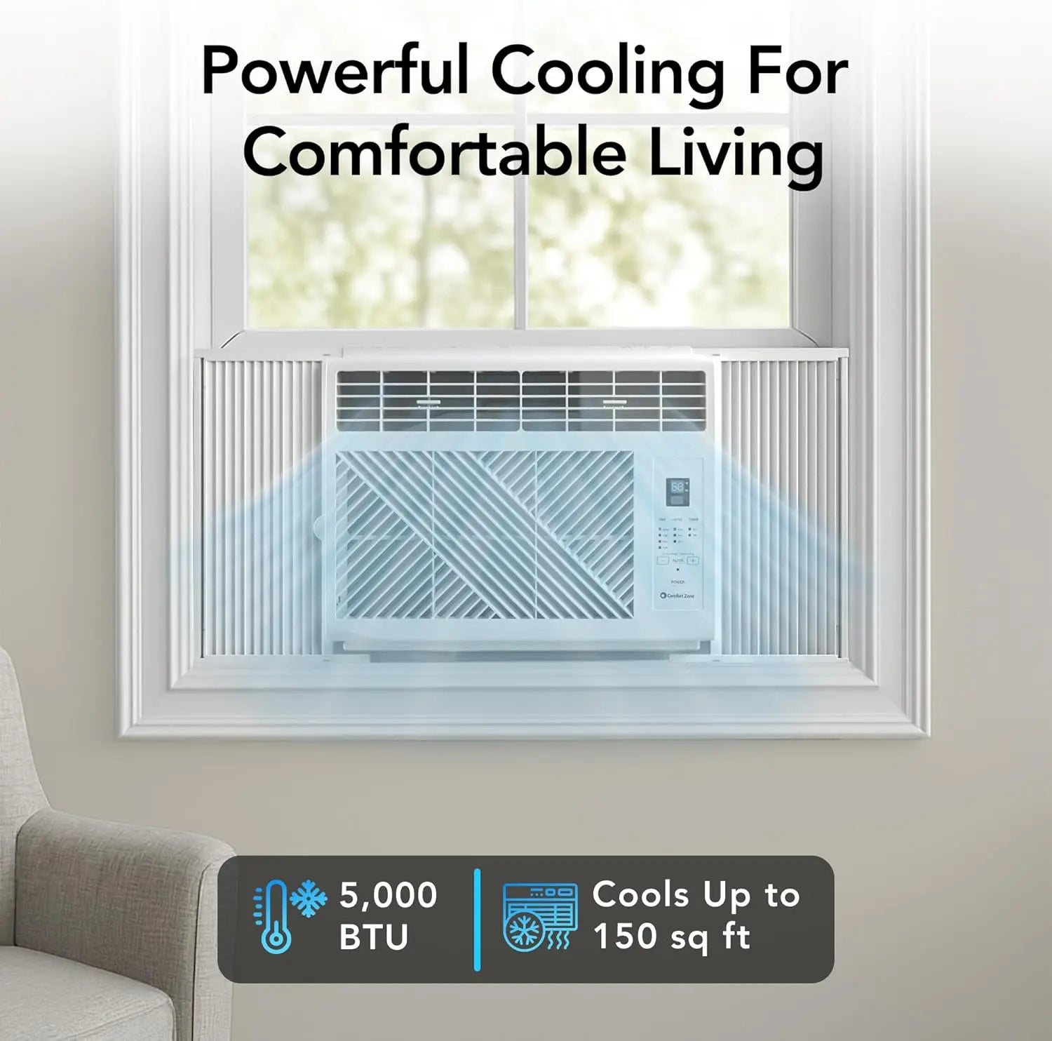 Window Mounted Air Conditioner with Remote - ElectronAge