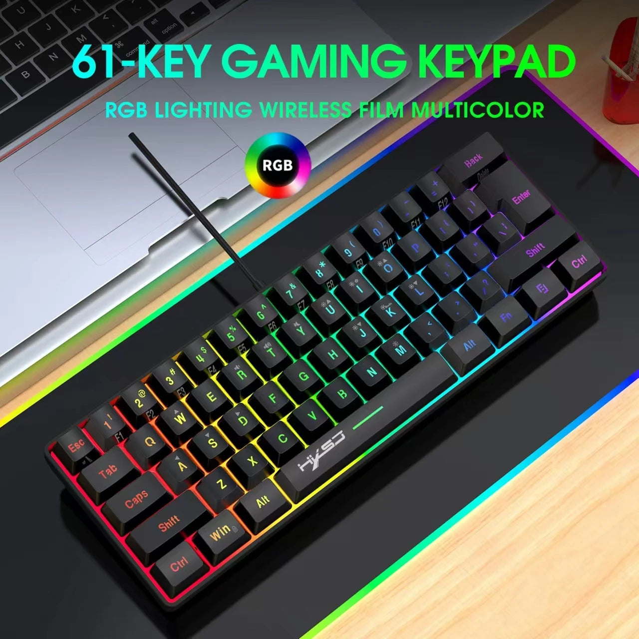 60% wired gaming keyboard - ElectronAge