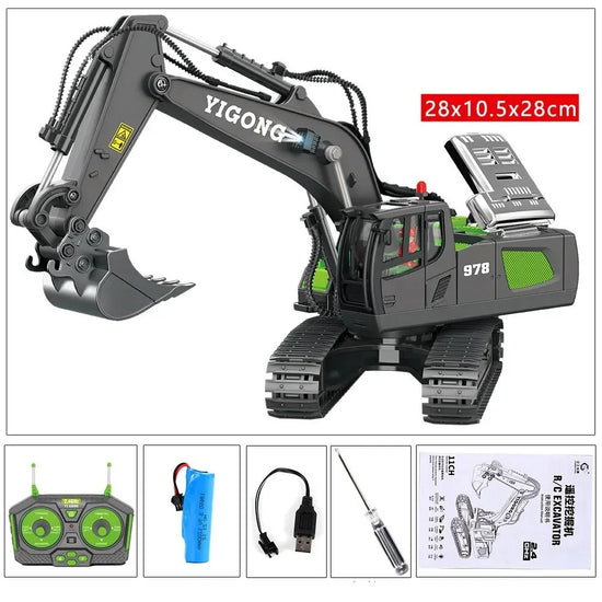 LKCOMO RC Excavator RC CRA Children Toys Remote Control Excavator - ElectronAge