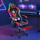 350LBS Gaming Chair with LED RGB Lights Massage Video Gamer Chairs with Footrest Ergonomic High Back Reclining Computer Chair - ElectronAge