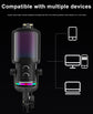 Professional Condenser Microphone USB Dynamic Microphone With Mute Button Gaming Mic For Studio Singing Podcasts Live Broadcast