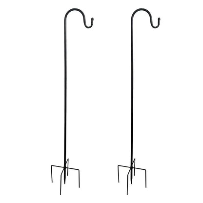 2 PC 120cm Shepherd Hooks Plant Hook Craft Hook For Hanging Solar Lights Bird Feeders﻿ Outdoor Yard Garden Decor