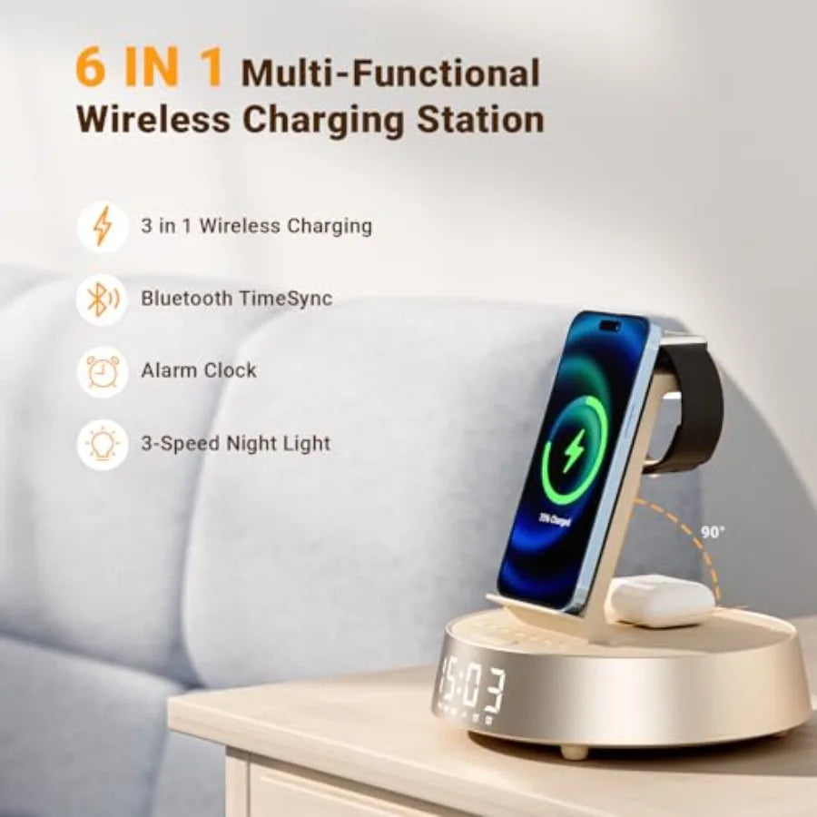 Alarm Clock with Wireless Charging Station - ElectronAge