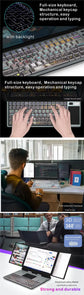 RAM 16G ROM 128G-1TB 16inch+10.5" +10.5" Three Screen Syncretism i5-1235U ultra Slim Aluminum Mechanical Backlit Keyboard LAPTOP