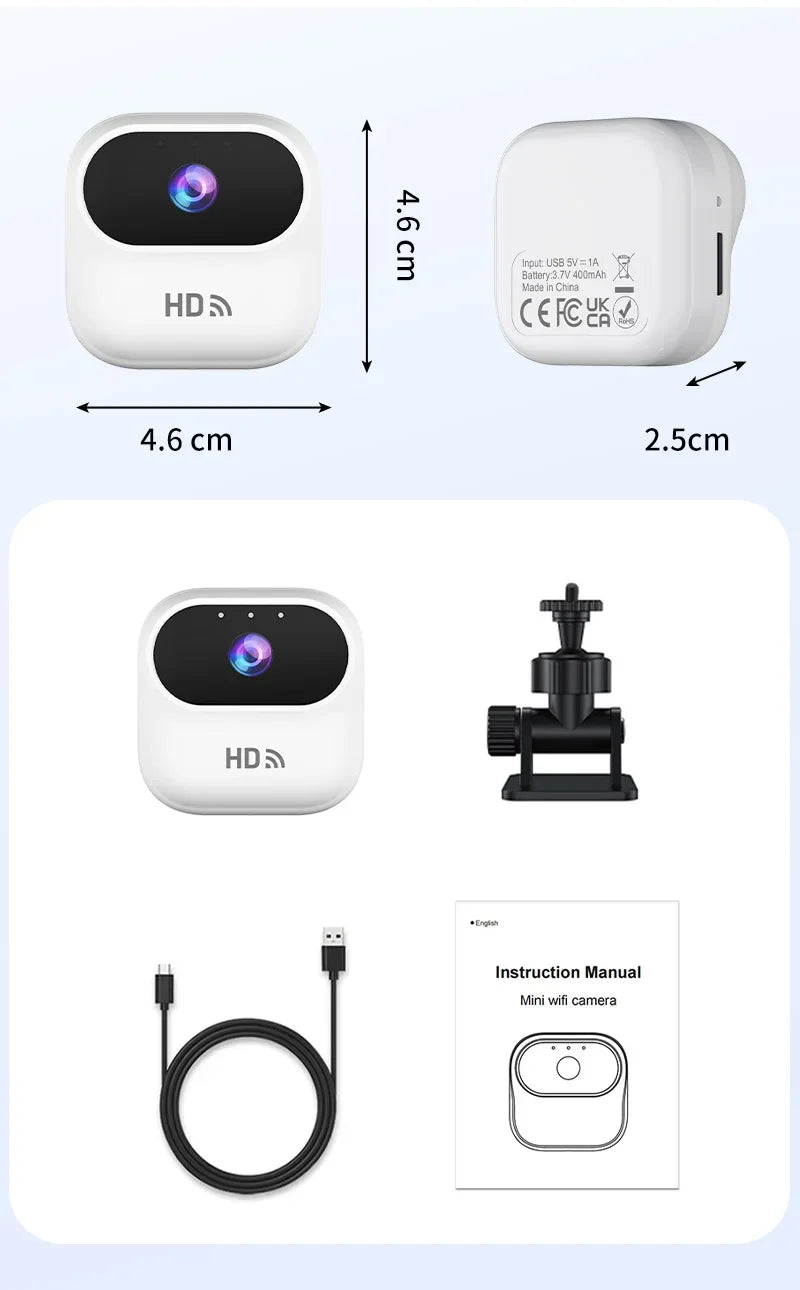 Mini Camera 1080P HD WiFi Smart Home Security - ElectronAge