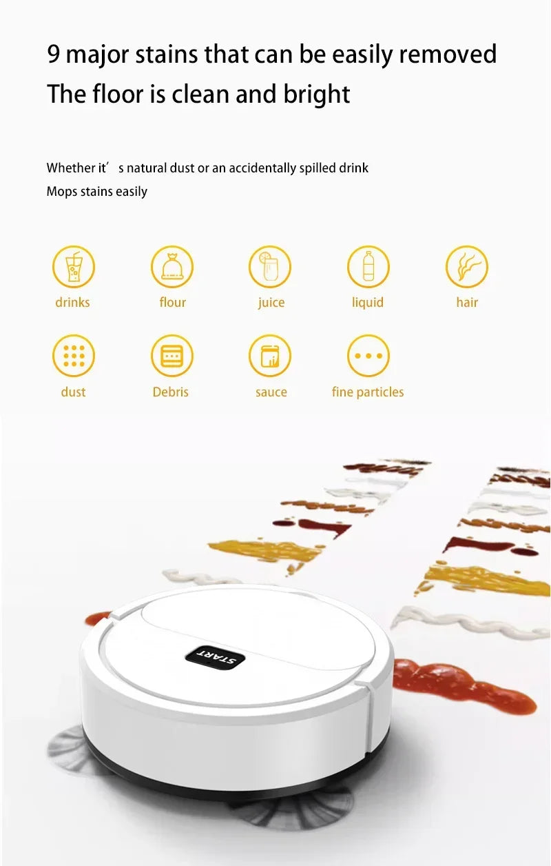 XMSJ Smart Sweeping Robot Mini Silent Vacuum Cleaner - ElectronAge