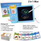 2 in 1 Talking Flash Cards & LCD Writing Tablet English Interactive Learning Machine Education Toy Gift for Boys Girls Toddler