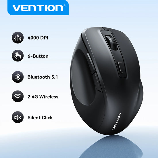 Vention Wireless Bluetooth 5.1 Mouse USB 2.4G Dual-Mode - ElectronAge