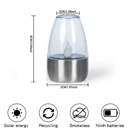 6PCS solar candle light deck night light suitable for desktopsteps stairway lead lights Christmas Halloween light