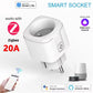 Tuya WiFi/Zigbee Smart Plug EU Socket 16A/20A Power Monitor Timer Remote Voice Control Works with Alexa Google Home Smart Life
