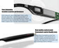 AI smart translation glasses, supporting real-time app translation in 164 languages, photochromic lenses, and flat gray lenses.
