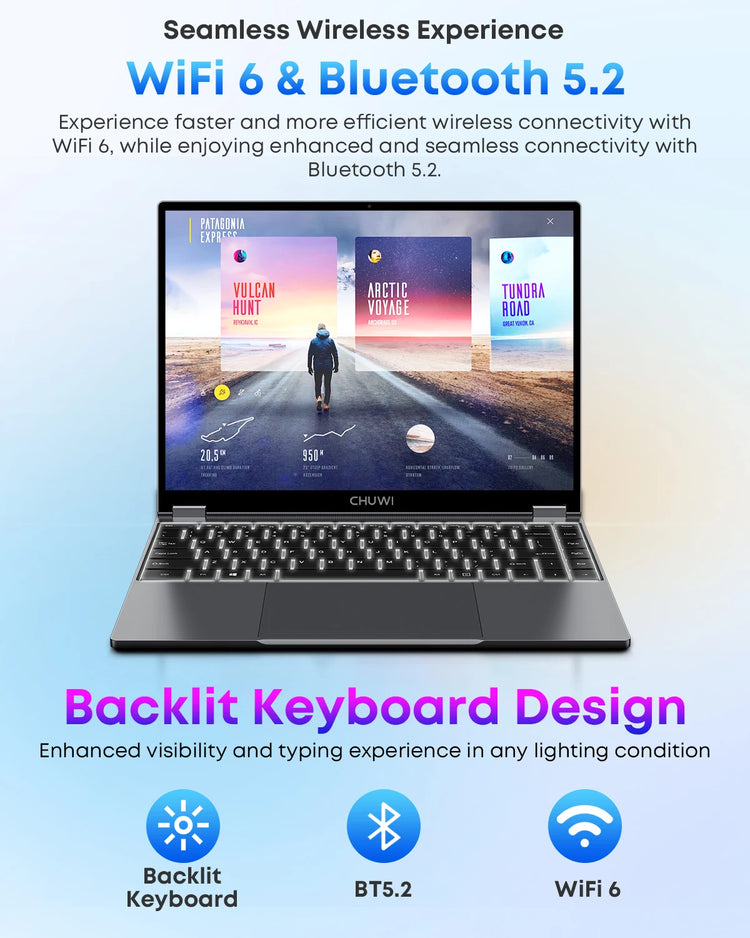 CHUWI FreeBook 2-in-1 Touch Screen Laptop - ElectronAge