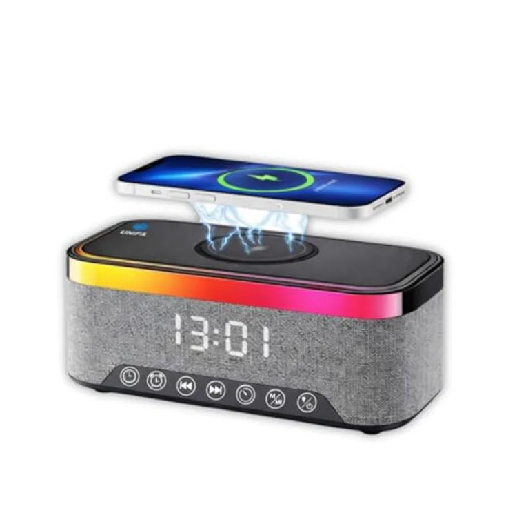 Wireless Charging Alarm Clock with Bluetooth Speaker - ElectronAge