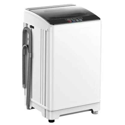 18lbs Portable Washing Machine 2.4 Cu Ft Full Automatic Washer with Drain Pump 10 Wash Programs 8 Water Levels for Home rtment