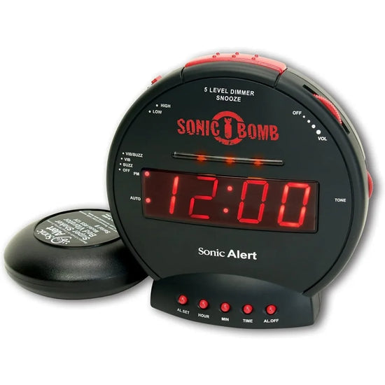Dual Extra Loud Alarm Clock with Bed Shaker - ElectronAge