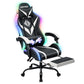 350LBS Gaming Chair with LED RGB Lights Massage Video Gamer Chairs with Footrest Ergonomic High Back Reclining Computer Chair - ElectronAge