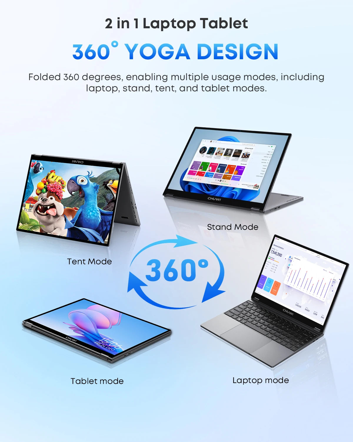 CHUWI FreeBook 2-in-1 Touch Screen Laptop - ElectronAge
