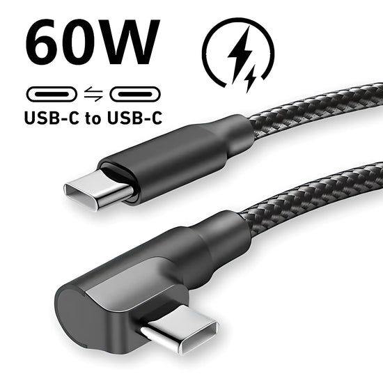 90 Degree Elbow USB C Fast Charge Cable For iPhone 17 16 15 Pro Max Samsung Xiaomi Redmi POCO OnePlus Nylon Braided Type C Cable