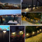 Warm White LED Solar Step Lamp Path Stair Outdoor Garden Lights