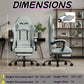 Massage Gaming Chair with 360°-Swivel and Headrest - ElectronAge