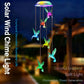2/1pcs Solar Hummingbird Wind Chimes Colorful Gradient LED Lights Garden Balcony Decoration Pendant No need to plug in and swing