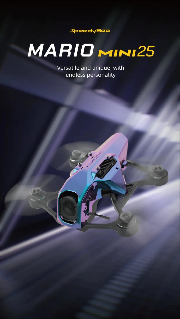 SpeedyBee Mario Mini25 2.5inch Cinewhoop Quadcopter FPV Drone WTFPV / O4 Version - F435 AIO 1303.5 6660KV ELRS 2.4G - ElectronAge